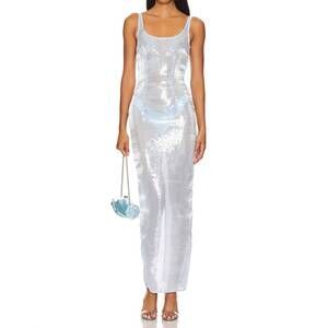 NEW MISCREANTS LONDON kaia maxi dress in baby blue